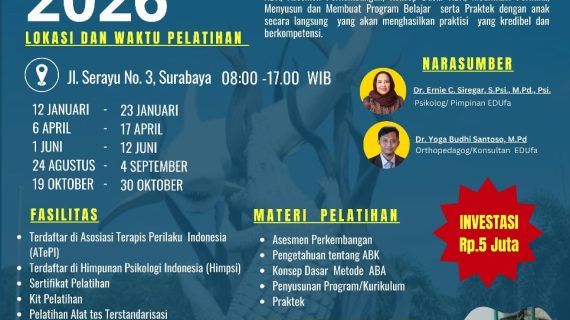 Pelatihan Penanganan Anak Berkebutuhan Khusus metode ABA-Surabaya